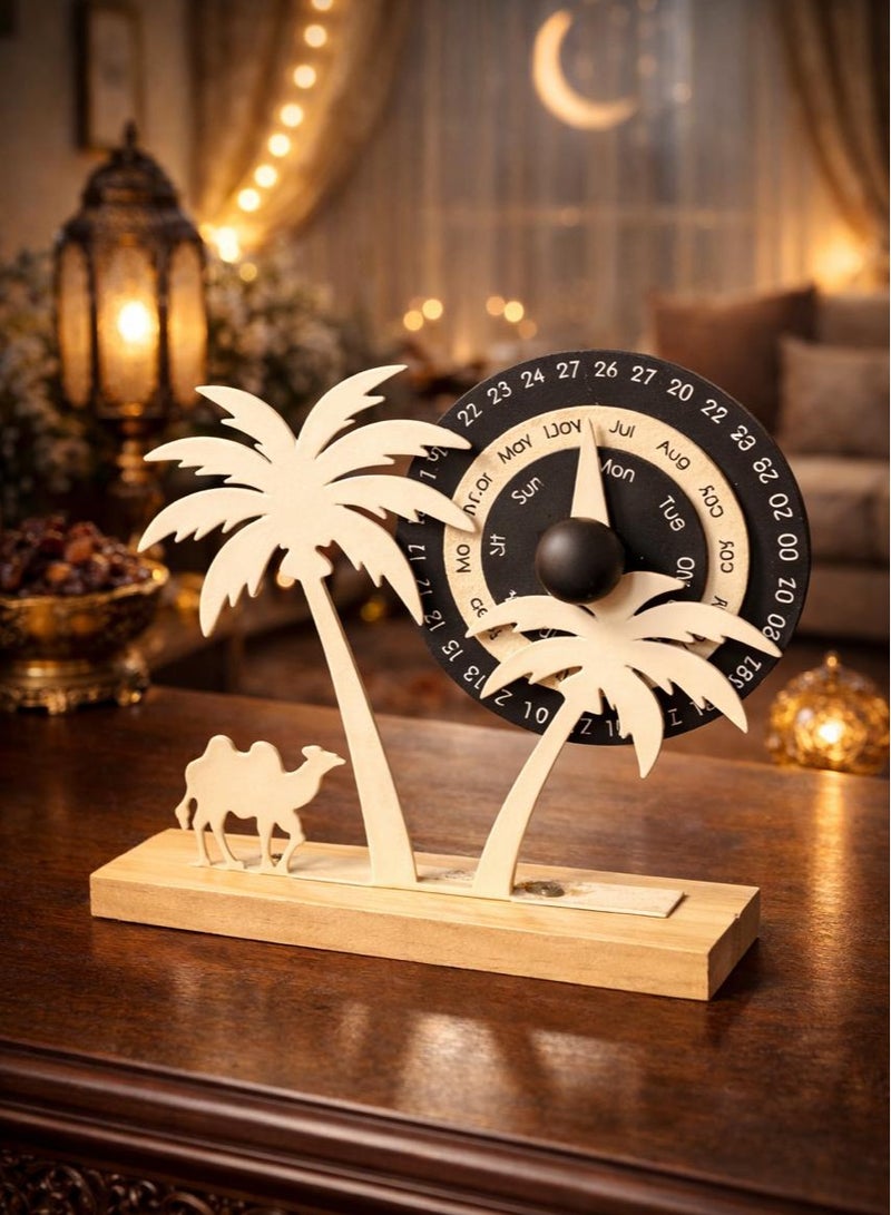 Ramadan Wooden Advent Calendar 30-Day Countdown to Eid Decoration & Family Activity – Islamic Home Décor Ramadan Mubarak with Mosque Motif by Roman Gifts